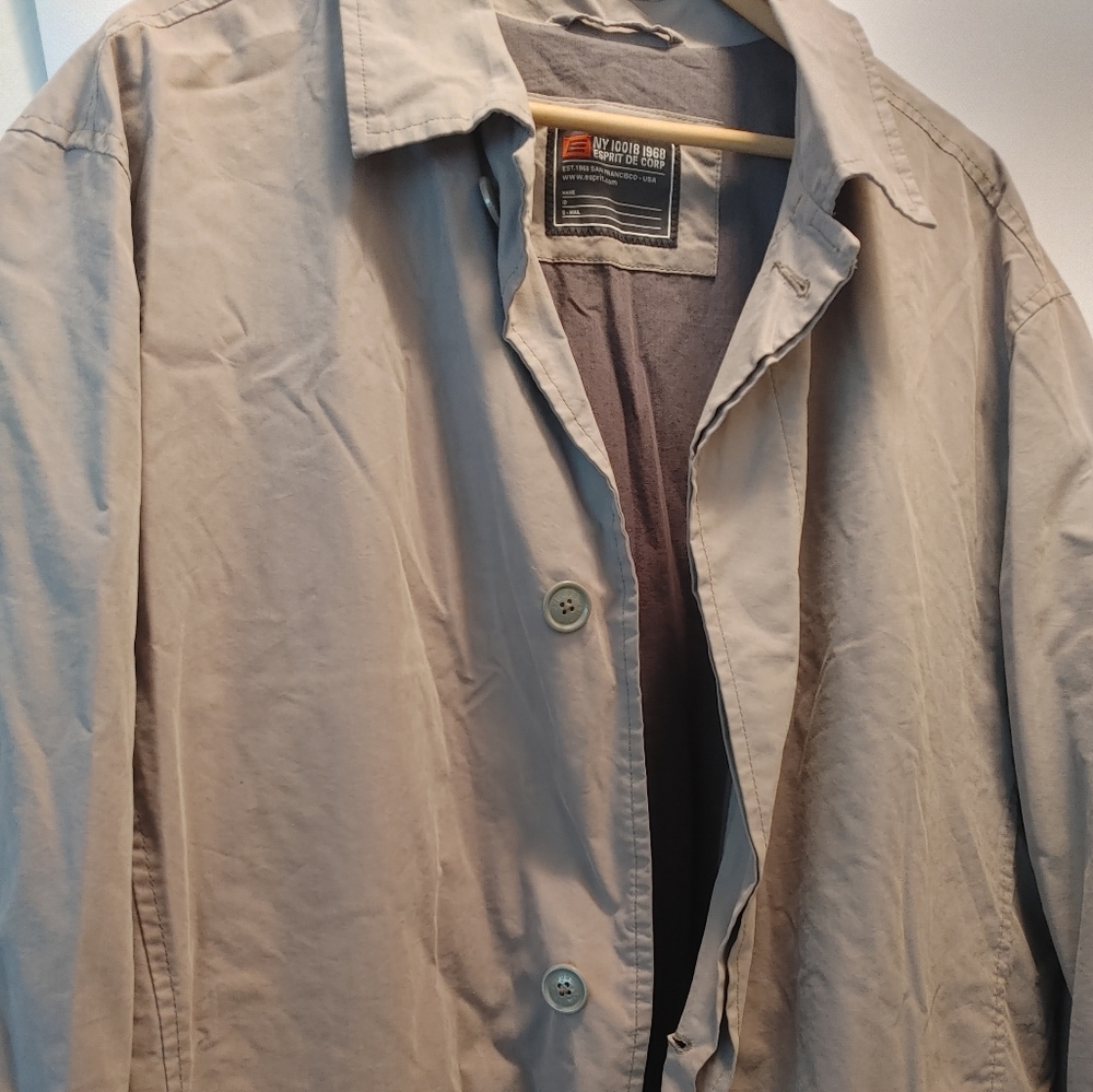 Esprit rain coat , xl , brown